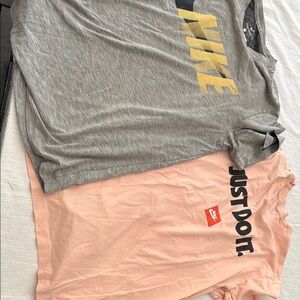 Nike Gray (S) and Pink (M) T-Shirt $10